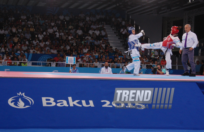 Bakı 2015 I Avropa Oyunları çərçivəsində taekvondo yarışları. Azərbaycan, 16 iyun 2015